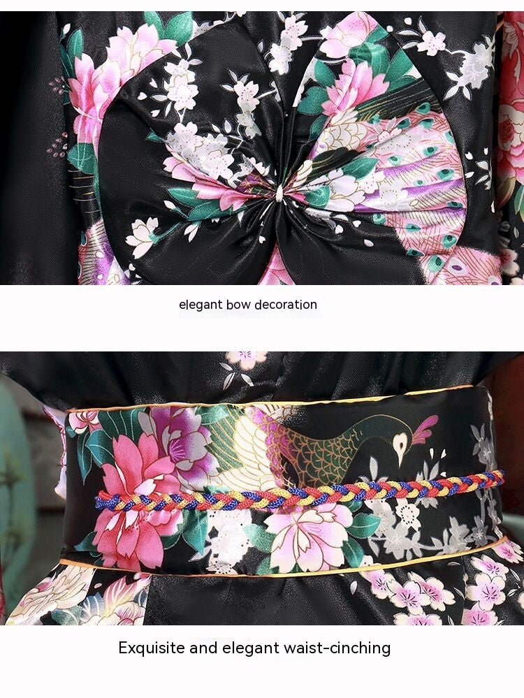 New Summer Silk Cherry Blossom Nightdress Home Wear