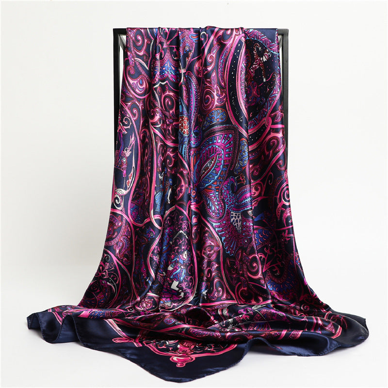 Silk Feel Female Shawl Autumn And Winter Scarf