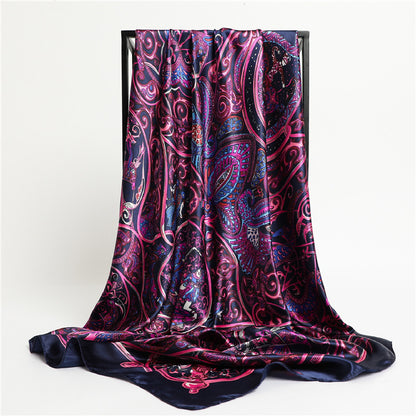 Silk Feel Female Shawl Autumn And Winter Scarf