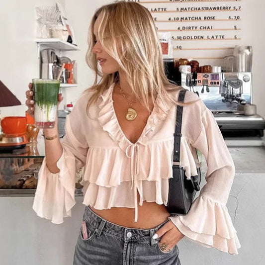 Vienne Ruffle Chiffon Blouse