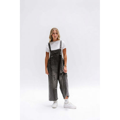 Vintage Rebel Wide-Leg Overalls