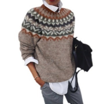 PixelKnit Round Neck Sweater