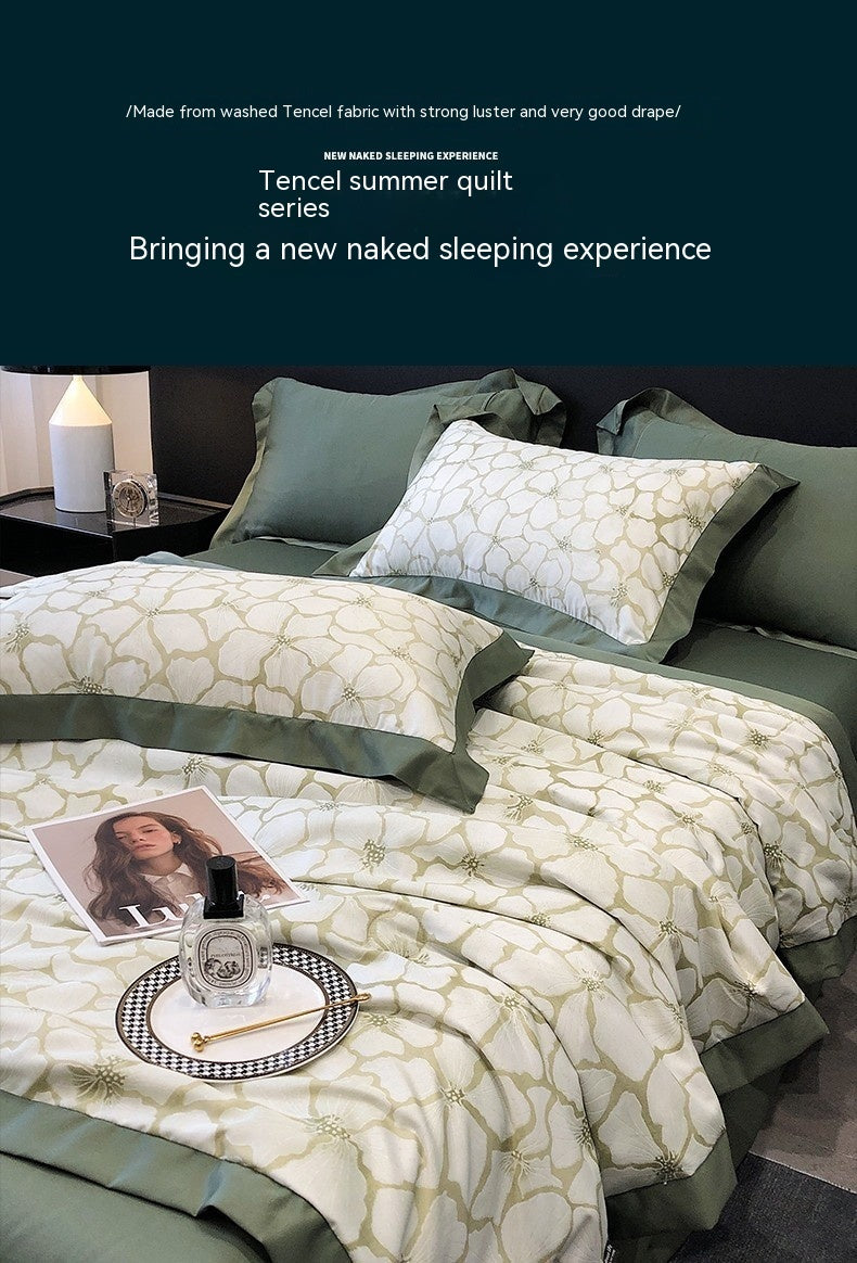 Tencel Summer Duvet Four-piece Washed Silk