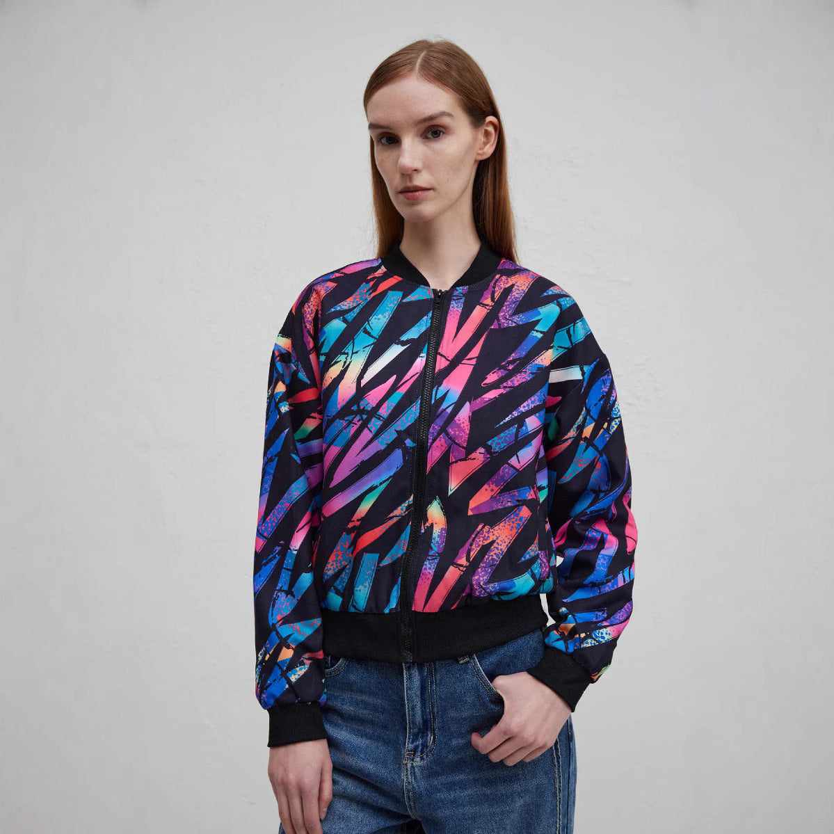 UrbanMuse Printed Casual Jacket