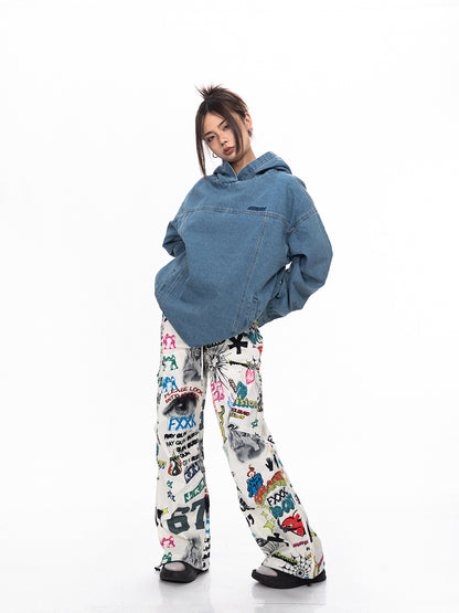 IndiFade Hooded Denim Pullover