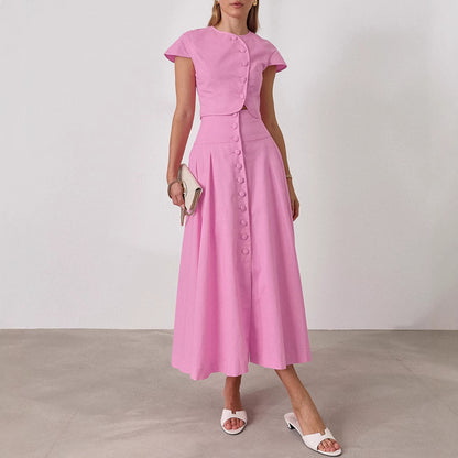 Aurelia Cotton V-Neck Set
