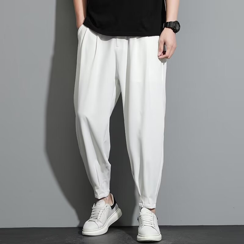 Ice Silk Pants Men's Summer Thin