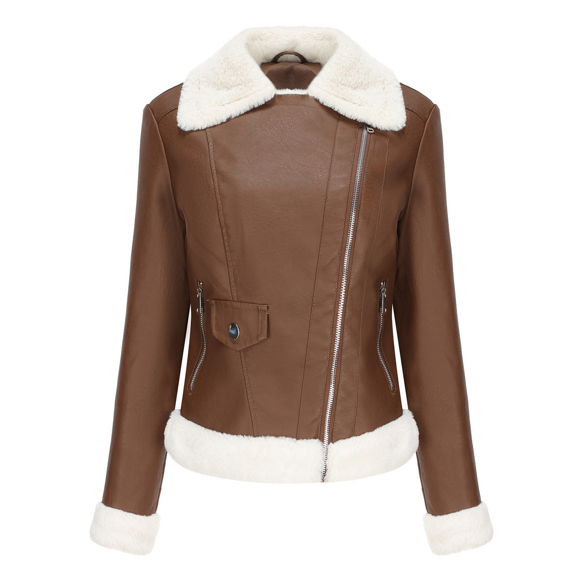 EuroLuxe Fleece Leather Jacket