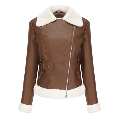 EuroLuxe Fleece Leather Jacket
