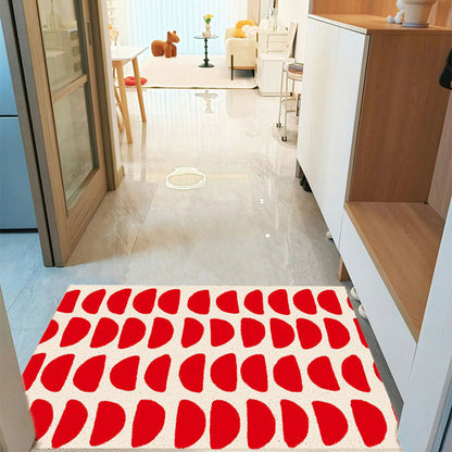 Striped Silk Ring Entrance Door Mat