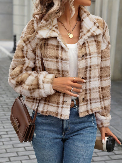 CozyHeritage Plaid Plush Coat