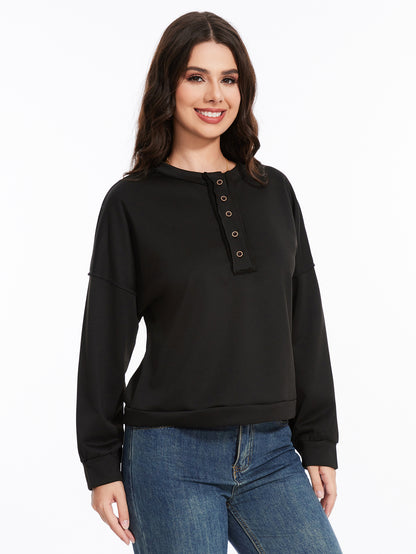 ButtonEase Solid Hoodie