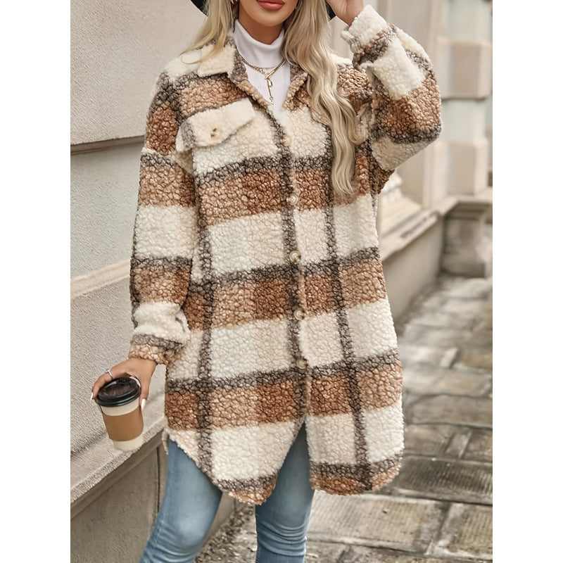 ModaBlock Plaid Padded Jacket