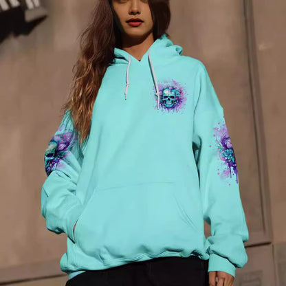 Emerald Edge Skull Hoodie