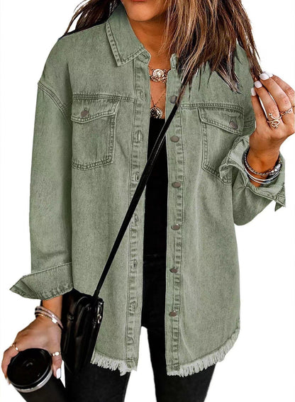 EuroEase Washed Denim Shacket