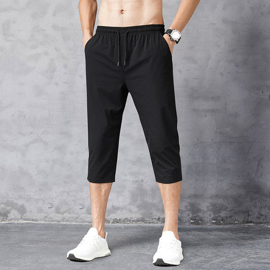 Men's Ice Silk Thin Cropped Pants Fashion