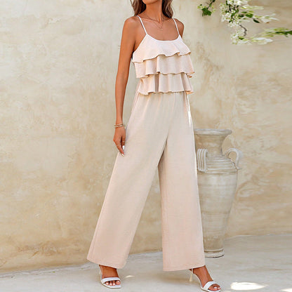 Lunaria Ruffle Strap Jumpsuit