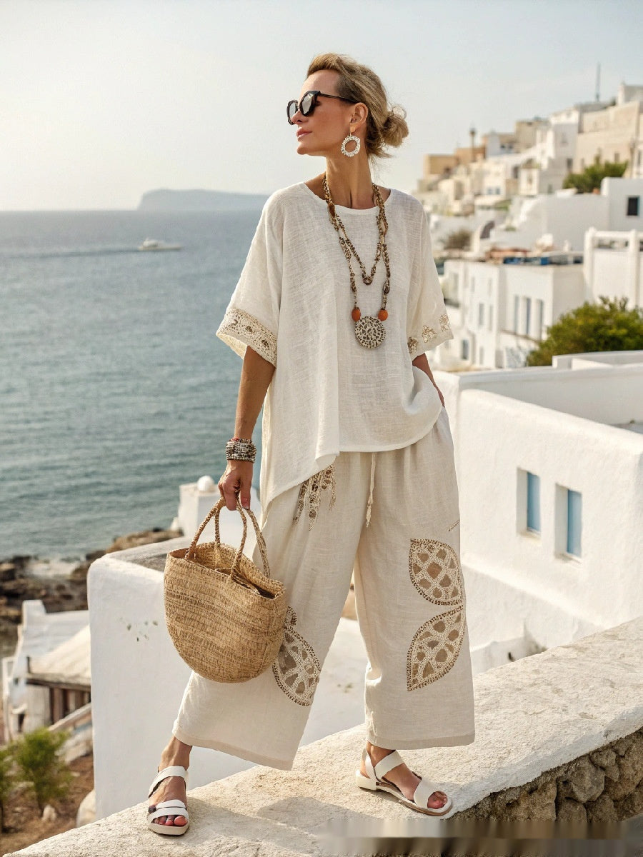 Coastal Rhythm Striped Set