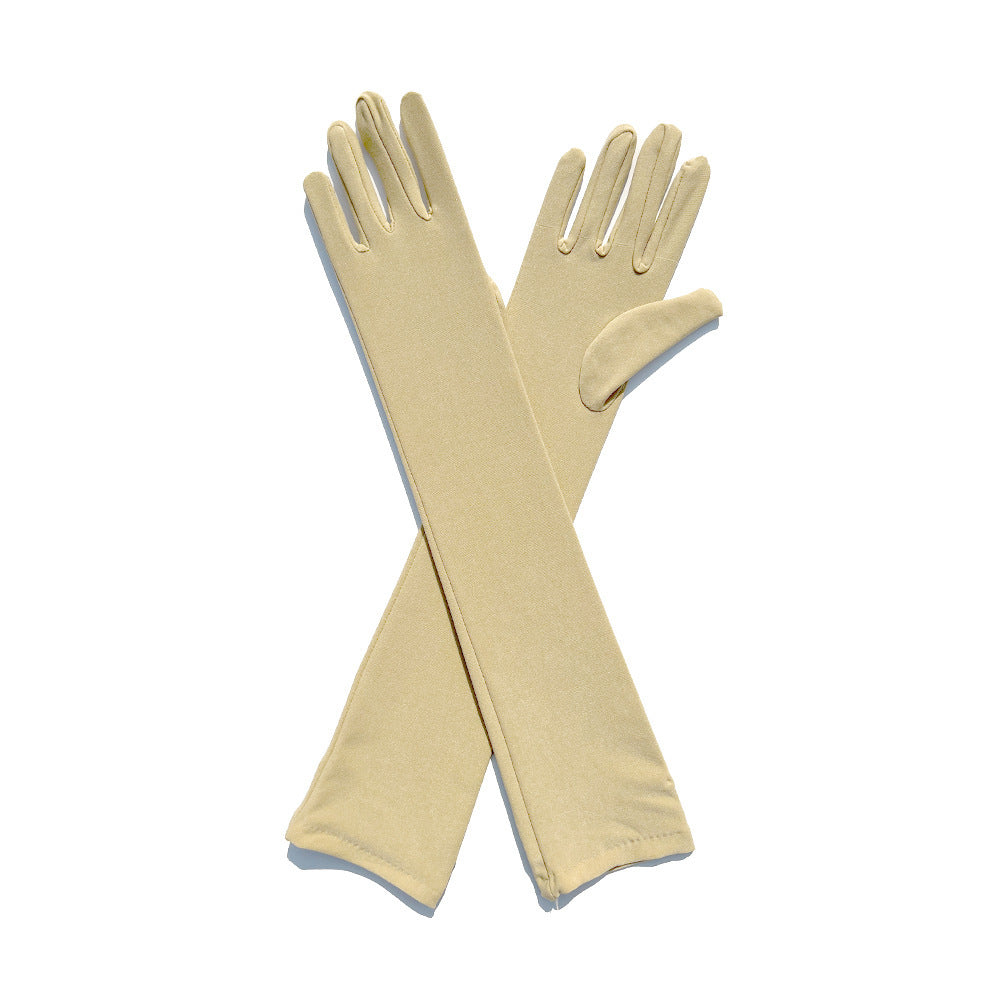 Ladies Fashion Milk Silk Stretch Gloves