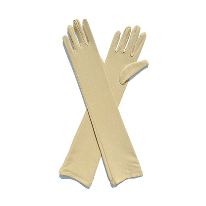 Ladies Fashion Milk Silk Stretch Gloves