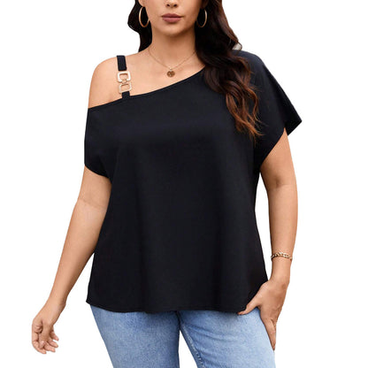 Sculpté One-Shoulder Button Top