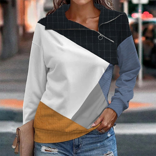 PrintWeave Zip Sweater