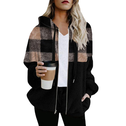 CuddlePlaid Zip Hoodie