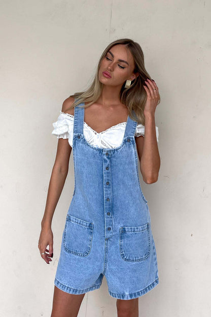 Rodeo Chic Denim Romper