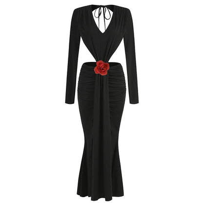 Petal Noir Siren Gown
