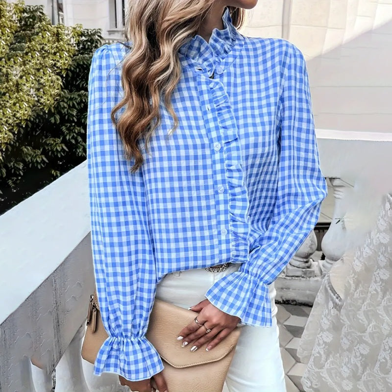 Amelisse RuffleCheck Shirt
