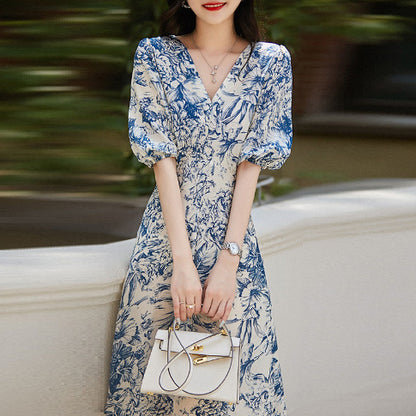 New Chinese Style Heavyweight Silk Dress