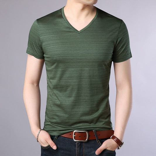 Men's loose ice silk T-shirt