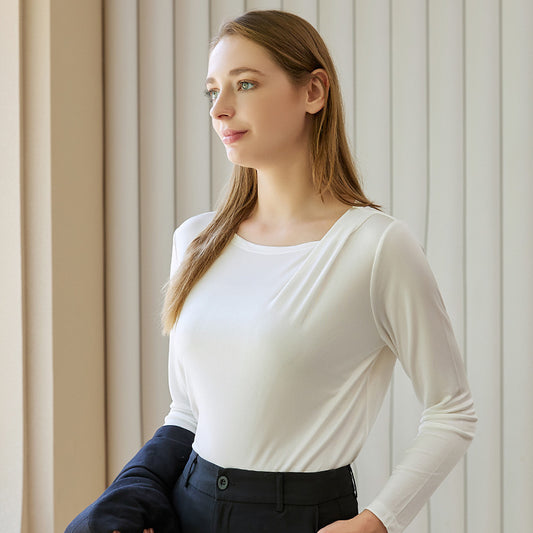 Women's Silk Long-sleeved Bottoming Shirt