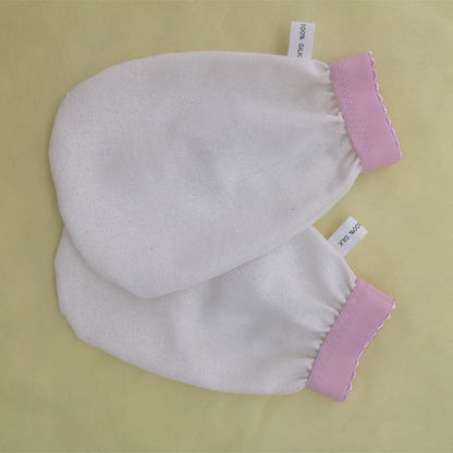 Silk exfoliating beauty scrubbing gloves