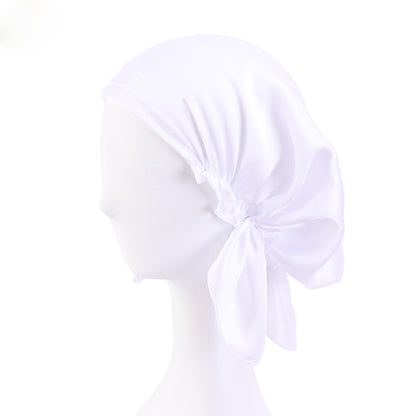 Elastic Imitation Silk Night Cap Women Silk Pullover