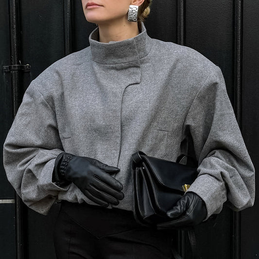 Griselle Wool Stand Collar Coat