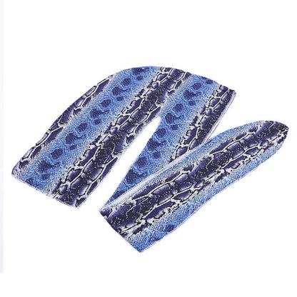 New stretch milk silk printed long tail pirate hat