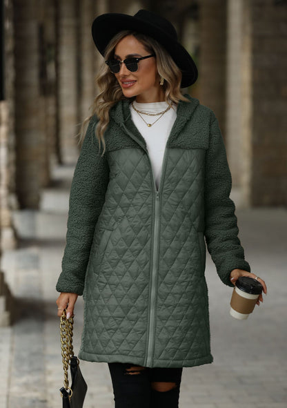 PlushEase Zipper Hooded Coat