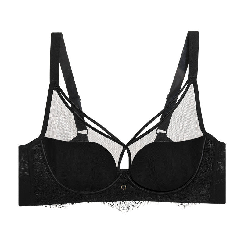 Women's Crystal Glasses Silk Thousand-hole Thin Cup Bra