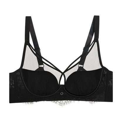 Women's Crystal Glasses Silk Thousand-hole Thin Cup Bra