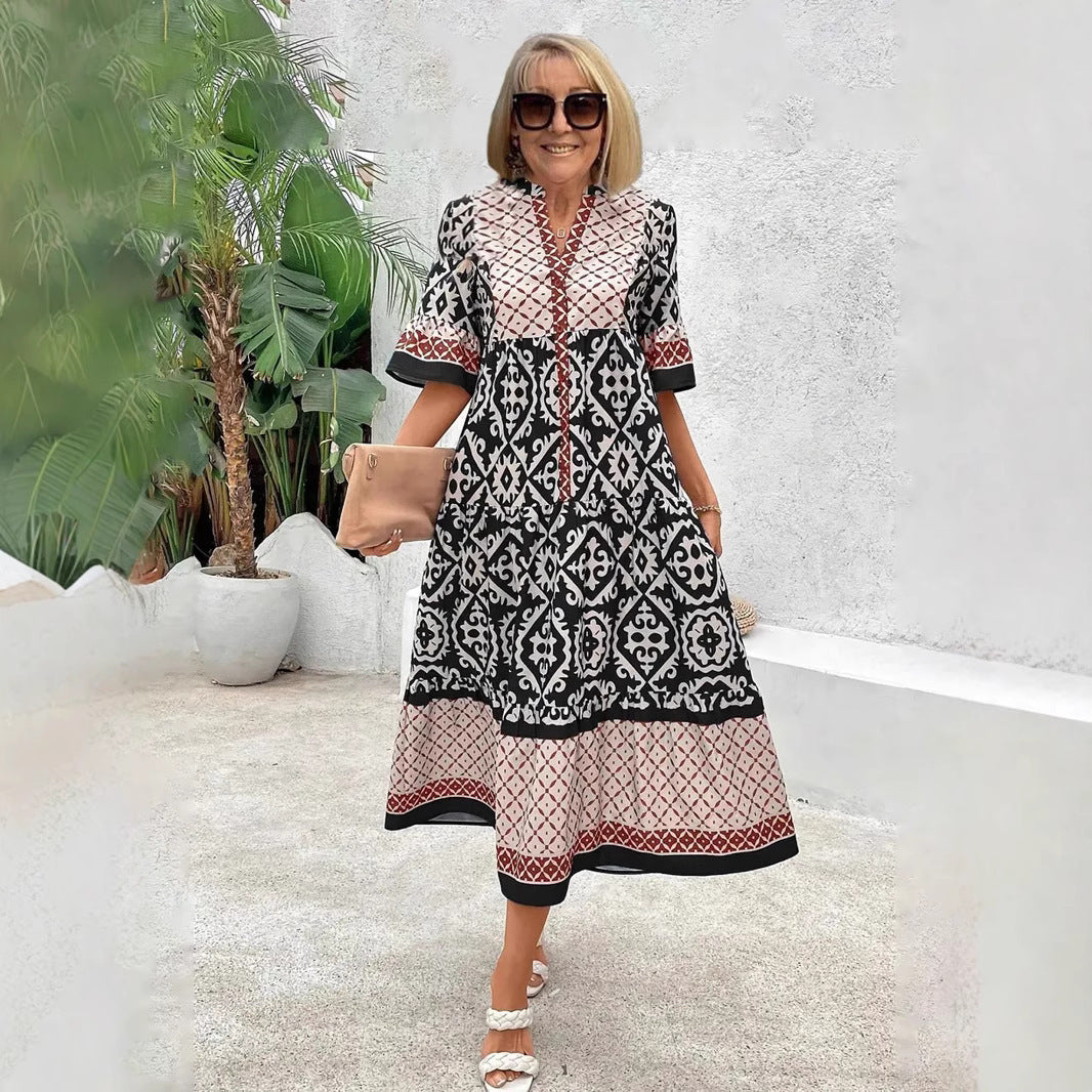 Aura Drift Plus Size Maxi Dress