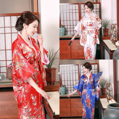 New Summer Silk Cherry Blossom Nightdress Home Wear