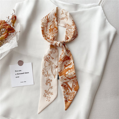 Women's Fashion Creative Letters Silk Scarf