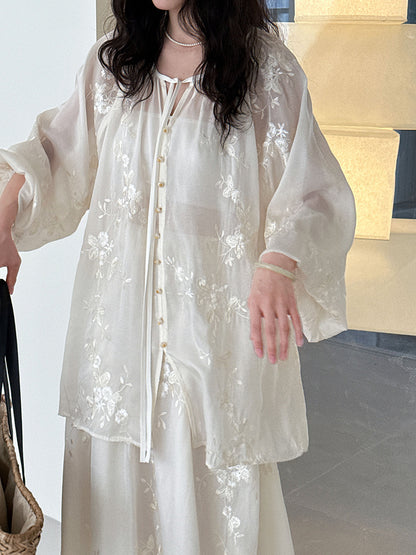 Jade Whisper Embroidered Set