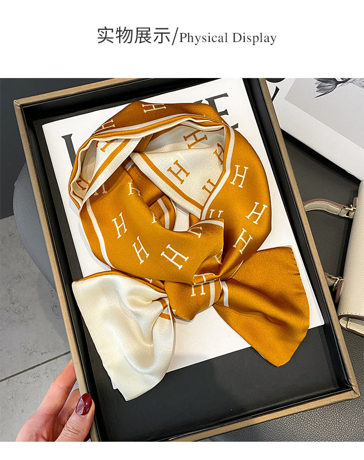 Ink Painting Boxer Small Silk Scarf Fashion Decoration