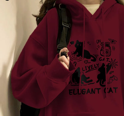 Hoodie Women Autumn And Winter Fashion Fashion Plus Cashmere Is Slimming Shoulders