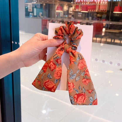Silk Scarf Headband Women's Summer Turban Spring Tie Hair Accessories