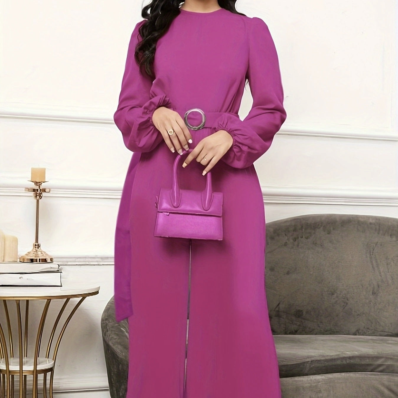 Solenne Belted Jumpsuit