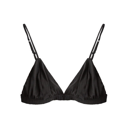 Ultra-thin silk elastic bra without steel ring