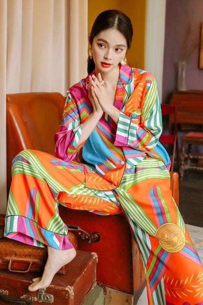 Silk Autumn And Winter Ice Silk Suit Homewear